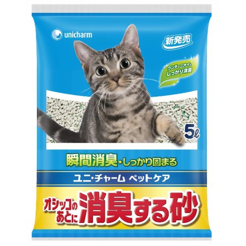 オシッコのあとに消臭する砂 5L［ユニチャームペットケア］