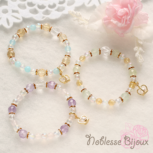 【パワーストーン　天然石　アクセサリー　デザイン　ジュエリー】ノーブレスbijouxブレスレット