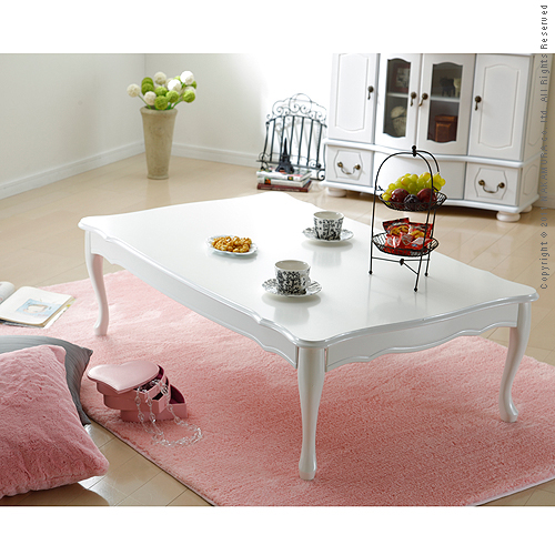 【送料無料】（インテリア　家具　デザイナーズ）　折れ脚式猫脚テーブル Lisana〔リサナ〕120×75cm＜代引きご利用不可＞＜配送時間帯「20時～21時」は指定できません＞