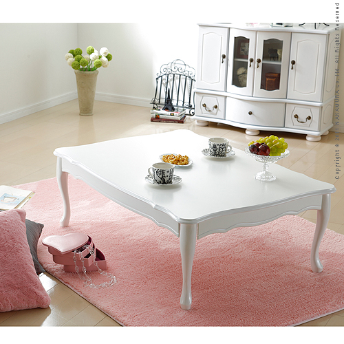 【送料無料】（インテリア　家具　デザイナーズ）　折れ脚式猫脚テーブル Lisana〔リサナ〕105×75cm＜代引きご利用不可＞＜配送時間帯「20時～21時」は指定できません＞