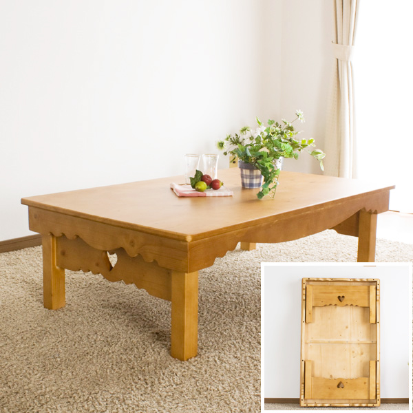 【送料無料】（インテリア　家具　デザイナーズ）　カントリー折りたたみテーブル(幅1100mm)＜代引きご利用不可＞＜配送時間帯は午前・午後（１７時まで）のみ＞