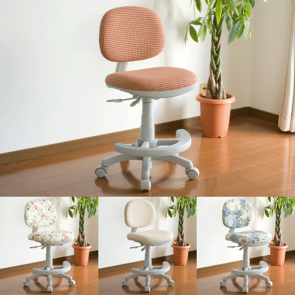 【送料無料】（インテリア　家具　デザイナーズ）　カントリーテイストの子供用回転チェアー＜代引きご利用不可＞＜配送時間帯は午前・午後（１７時まで）のみ＞