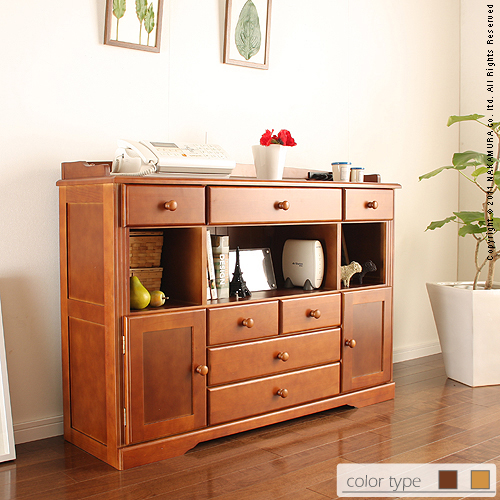 【送料無料】（インテリア　家具　デザイナーズ）　カントリー調テレフォンラック Legno〔レグノ〕 幅120cm＜代引きご利用不可＞＜配送時間帯は午前・午後（１７時まで）のみ＞