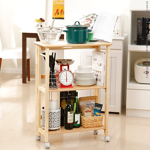 【送料無料】（インテリア　家具　デザイナーズ）　折りたたみワゴン LAVAN〔ラバン〕＜代引きご利用不可＞＜配送時間帯は午前・午後（１７時まで）のみ＞