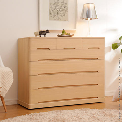 【送料無料】（インテリア　家具　デザイナーズ）　総桐クローゼットチェスト hanaco〔ハナコ〕 5段＜代引きご利用不可＞＜配送時間帯「20時～21時」は指定できません＞