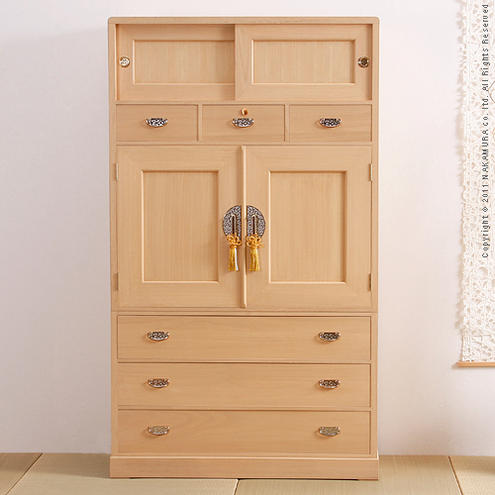 【送料無料】【開梱設置無料】（インテリア　家具　デザイナーズ）　総桐兼用箪笥 暁〔あかつき〕 大＜代引きご利用不可＞＜配送時間帯「20時～21時」は指定できません＞