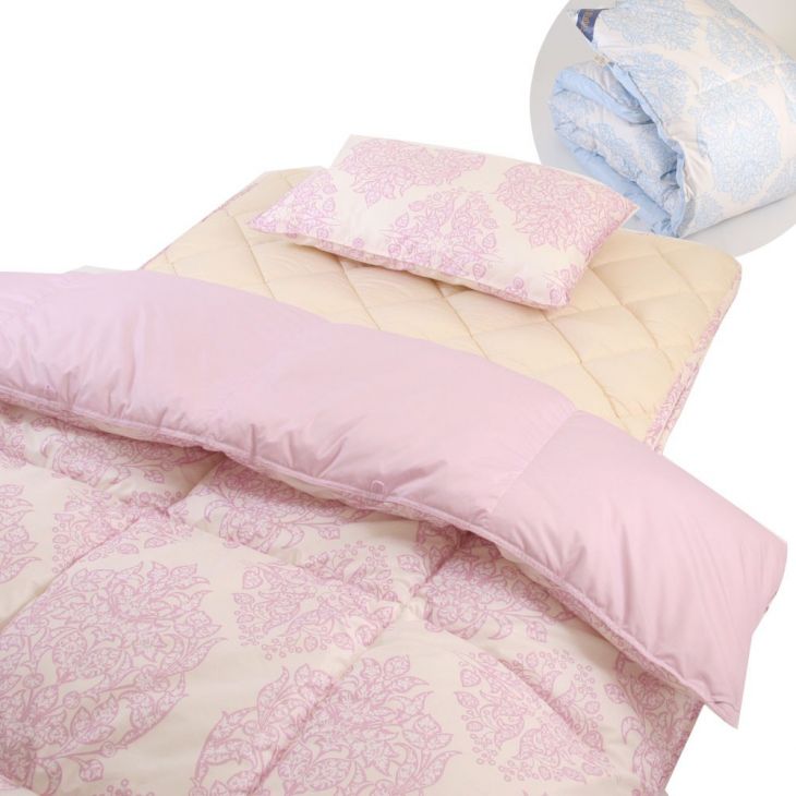 ☆NEW☆【西川産業】羽毛/合繊掛け布団＆軽量敷き布団と枕の3点セット［メーカー直送につき代引き不可］