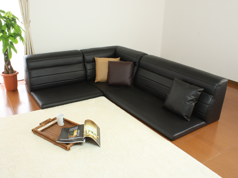 【送料無料】（インテリア　家具　デザイナーズ）　フロアコーナーソファー3点セット＜代引きご利用不可＞＜配送時間帯は午前・午後（１７時まで）のみ＞