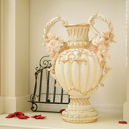 【送料無料】（インテリア　家具　デザイナーズ）　エンジェルシリーズ Ange〔アンジェ〕花瓶オブジェ（中）＜代引きご利用不可＞＜配送時間帯は午前・午後（１７時まで）のみ＞