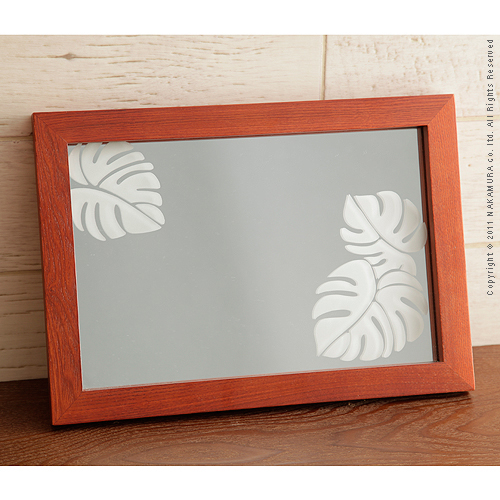 【送料無料】（インテリア　家具　デザイナーズ）　サンドブラスト雑貨Alani〔アラニ〕 ウォールミラー＜代引きご利用不可＞＜配送時間帯は午前・午後（１７時まで）のみ＞