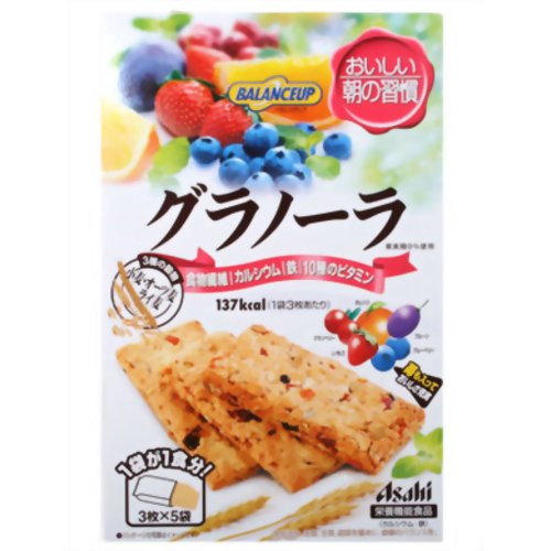 ［防災の日］【防災用品・防災グッズ】バランスアップ グラノーラ 3枚*5袋 【アサヒフードアンドヘルスケア】