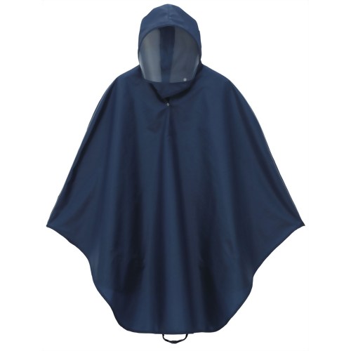 【防災用品・防災グッズ】カッパ　レインコート　レインウェア　ポンチョサイクルレインポンチョ ネイビー