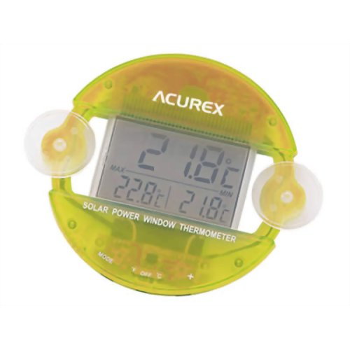ソーラー室外温度計 イエロー 【メテックス】