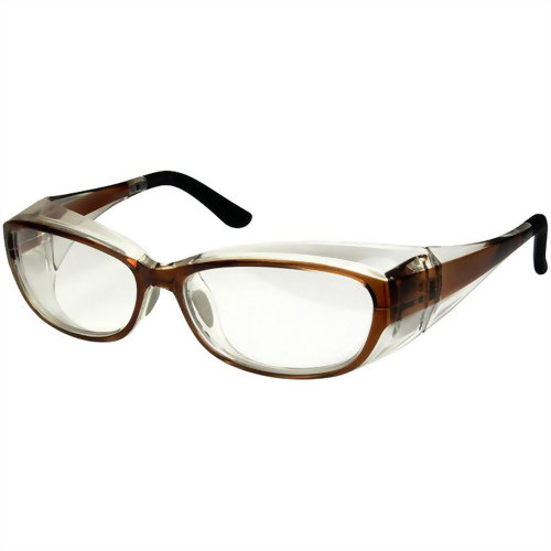 【花粉対策メガネ】スカッシー フレックスL ブラウン8849-04(花粉用メガネ)【名古屋眼鏡】