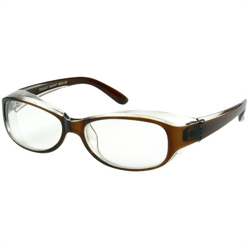 【花粉対策メガネ】NEW スカッシー スマート2 ワイドタイプ 8823-02 ブラウン(花粉用メガネ)【名古屋眼鏡】