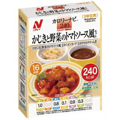 カロリー調整　カロリーコントロール食カロリーナビ かじきと野菜のトマトソース風セット 【ニチレイフーズ】［レトルト食品］