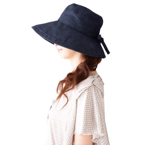 るるぶ 光を遮る木陰帽子 ブラック 【コモライフ】