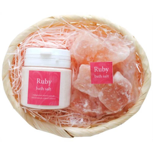［バスグッズ　風呂　入浴剤　岩塩　半身浴　ギフト　プレゼント　バスソルト］ルビーバスソルトセットA(入浴剤 岩塩)(入浴剤 バスソルト)