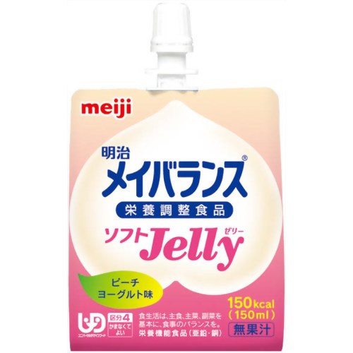 メイバランス ソフトゼリー ピーチヨーグルト味 150ml*24個　【明治乳業】