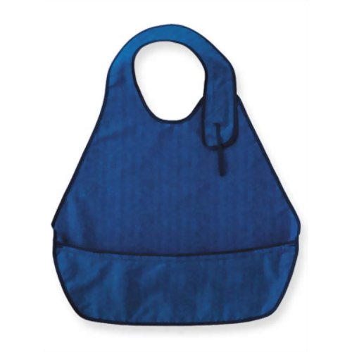 こぼれないお食事エプロン 403733 ブルー　【フットマーク】