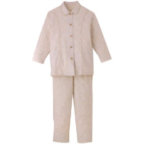 オーガニックパジャマ鈴蘭(婦人用) ベージュ L 5767 【日本エンゼル】