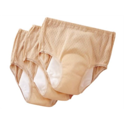安心さわやかパンツ120 女性用 3枚組 ベージュ L　【秀英産業】