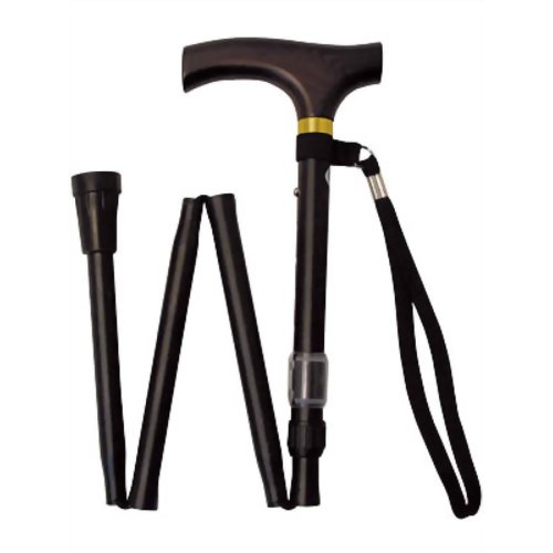 おでかけメイト エコット 折りたたみステッキ ML-6021 ブラック　【モリト】