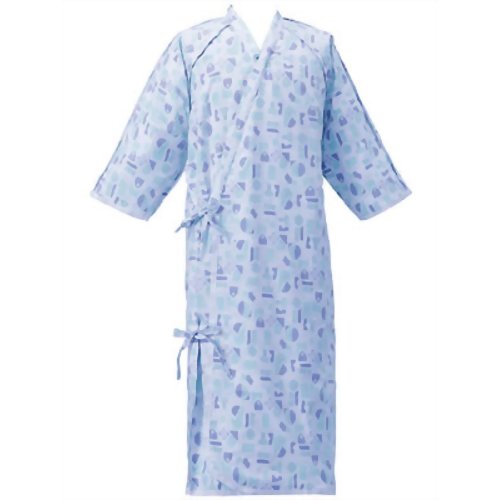 5074 ケアねまき わき穴あり ブルー L　【日本エンゼル】