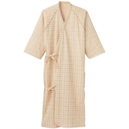 5075 ケアねまき(メリヤスタイプ) わき穴なし ベージュ L　【日本エンゼル】