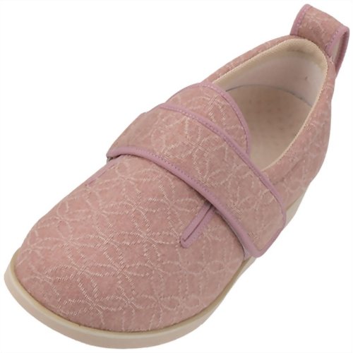 あゆみシューズ ダブルマジックII雅 (左足用) ピンク 1027 LL 【徳武産業】