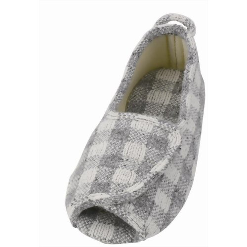 あゆみシューズ 室内用 エコオープン グレー 右足用 2227 3L 【徳武産業】