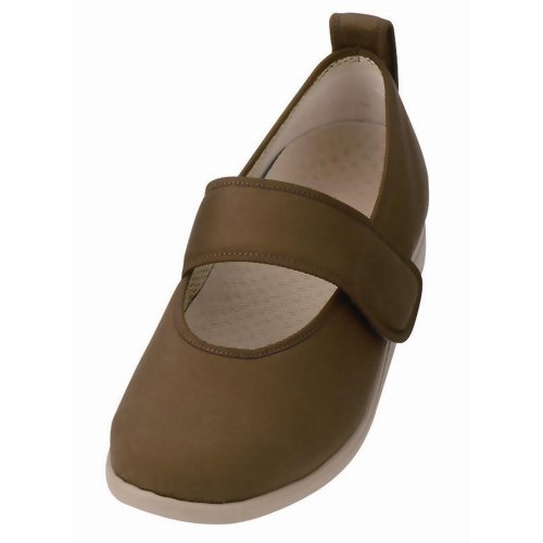 あゆみシューズ マジックバンドIII 茶1031 (左足用) S 【徳武産業】