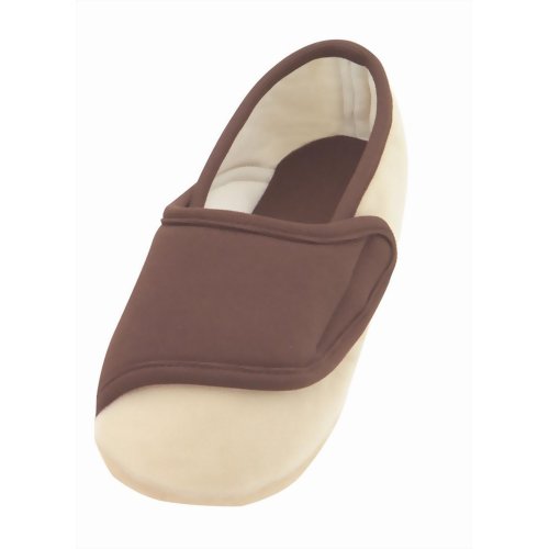 あゆみシューズ 室内履き ワイドベルト 茶 左足用 2219 3L 【徳武産業】