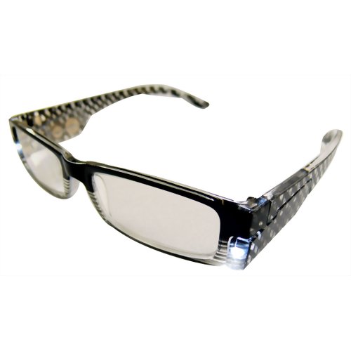 LEDライト付きシニアグラス Neo023 ブラック +1.00(1.0度) 【ネオビジョン】