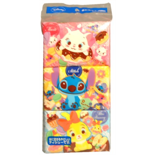 ［防災の日］【防災用品・防災グッズ】【花粉対策　子供用マスク】ディズニーベビー リトルフレンズ 流せるポケットティシュー 15パック