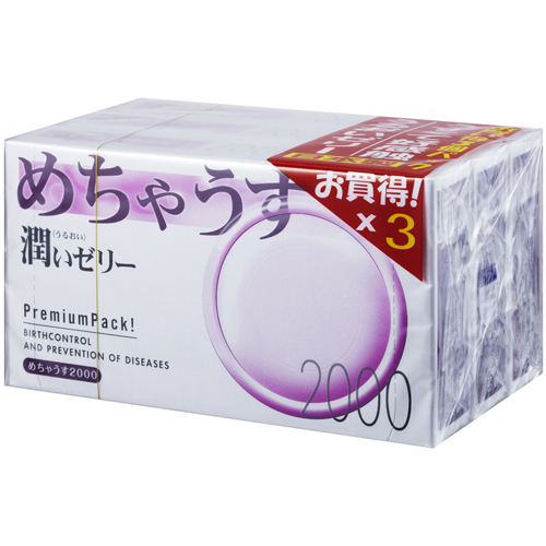 めちゃうす 2000 12個入り*3箱(コンドーム) 【不二ラテックス】