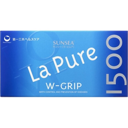 サンシー ラ・ピュア ダブルグリップ 12個入り*3箱(コンドーム) 【第一三共ヘルスケア】