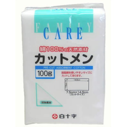 FCカットメン 100g 7.5cm*14.5cm 【白十字】