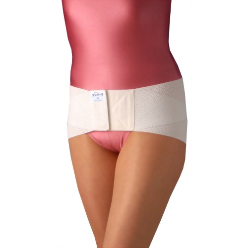 骨盤安定サポーター ラクダーネ メッシュタイプ アイボリー M 【フロンティアツクダ】