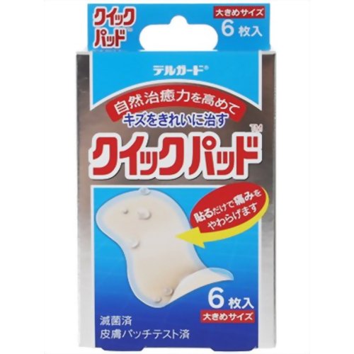 デルガード クイックパッド 大きめサイズ 6枚入 【阿蘇製薬】