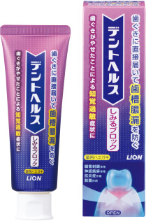 薬用 デントヘルスハミガキ しみるブロック 90g 【ライオン】 医薬部外品　デントヘルス 薬用ハミガキ しみるブロック（高機能ハミガキ）歯槽膿漏・歯肉炎・口臭