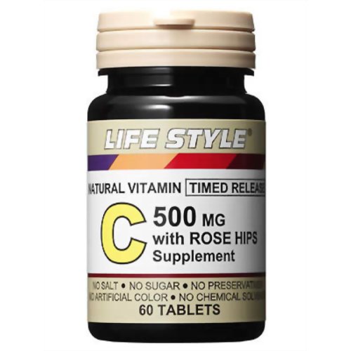 ライフスタイル(LIFE STYLE) ビタミンC500 ウィズ ローズヒップ 60錠 【エープライム】
