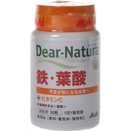 ディアナチュラ 鉄・葉酸 30粒 【アサヒフードアンドヘルスケア】