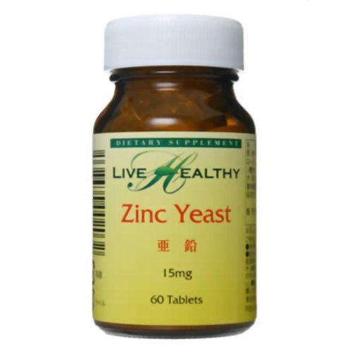 LIVE HEALTHY Zinc Yeast(亜鉛) 60粒 【ヒロ エンタープライズ】