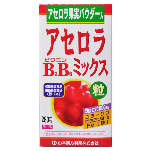 アセロラビタミンB2B6ミックス粒 280粒 【山本漢方製薬】