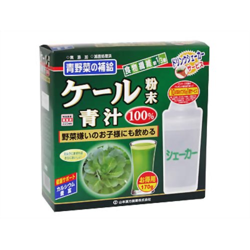 ケール粉末100%青汁 (シェーカー付) 170g 【山本漢方製薬】