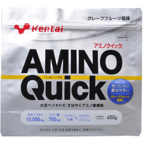 Kentai(ケンタイ) アミノクイック(大豆ペプチド) グレープフルーツ風味 450g 【健康体力研究所】
