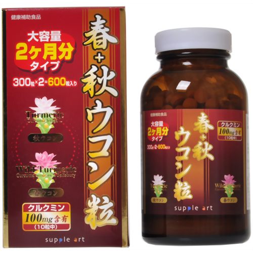 サプリアート 春+秋ウコン粒 大容量 600粒 【サプリアート】