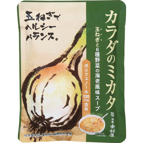 新宿中村屋 カラダのミカタ 玉ねぎと6種野菜の海老風味スープ 200g［中村屋］
