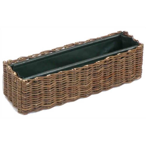 籐カバー付プランター 小　【富士商】